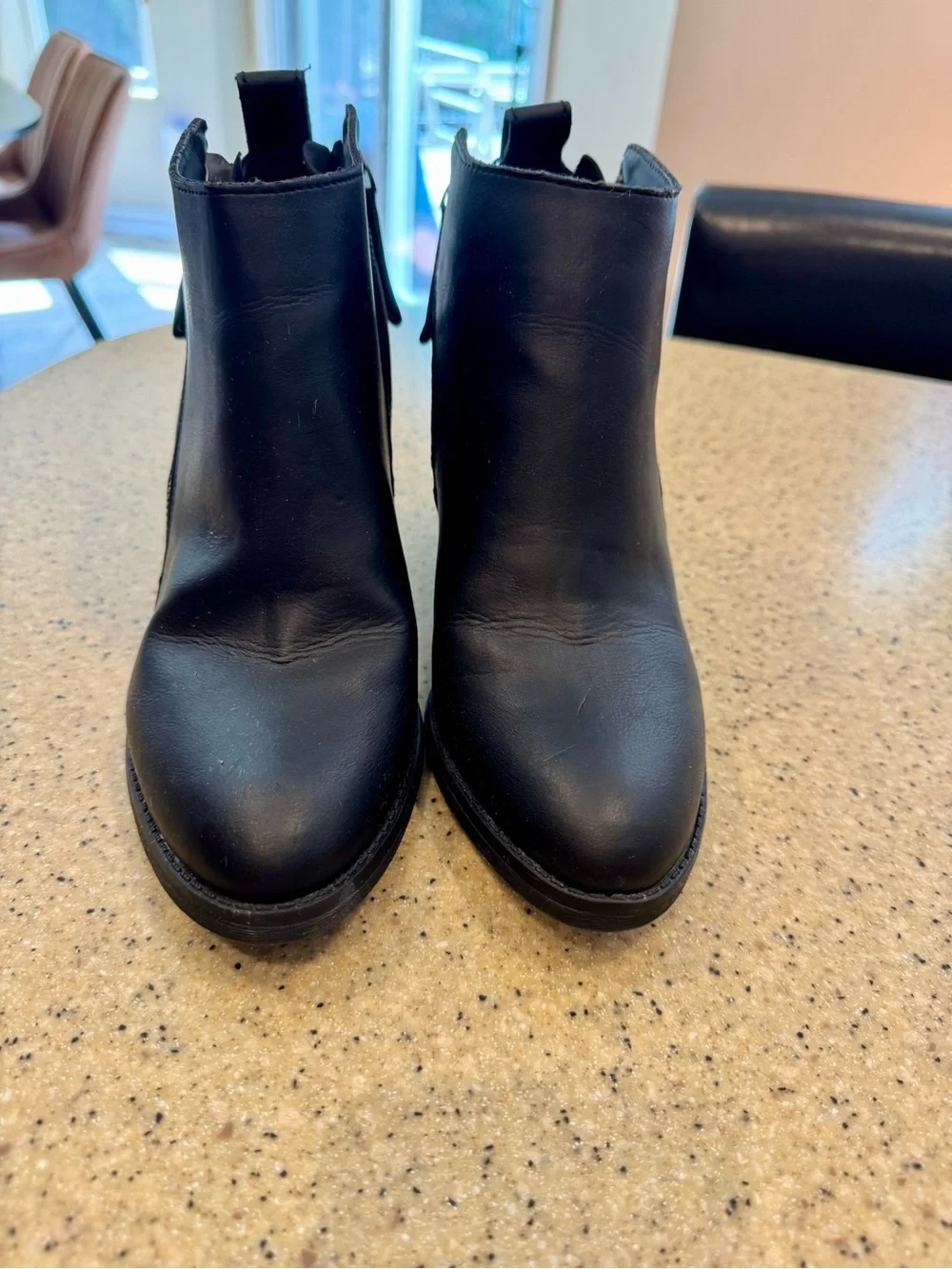 Mossimo Supply Co. Black Leather Ankle Bootie with dual Side Zip